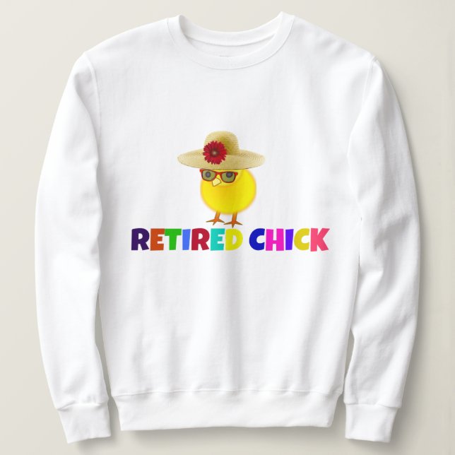 Återvunnen Chick, färgstark design T Shirt (Design framsida)