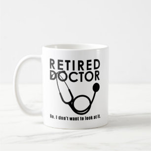 Återvunnen Doktor w Stethoscope och Sassy Funny Q Kaffemugg