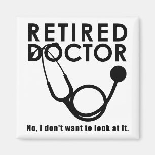 Återvunnen Doktor w Stethoscope och Sassy Funny Q Magnet