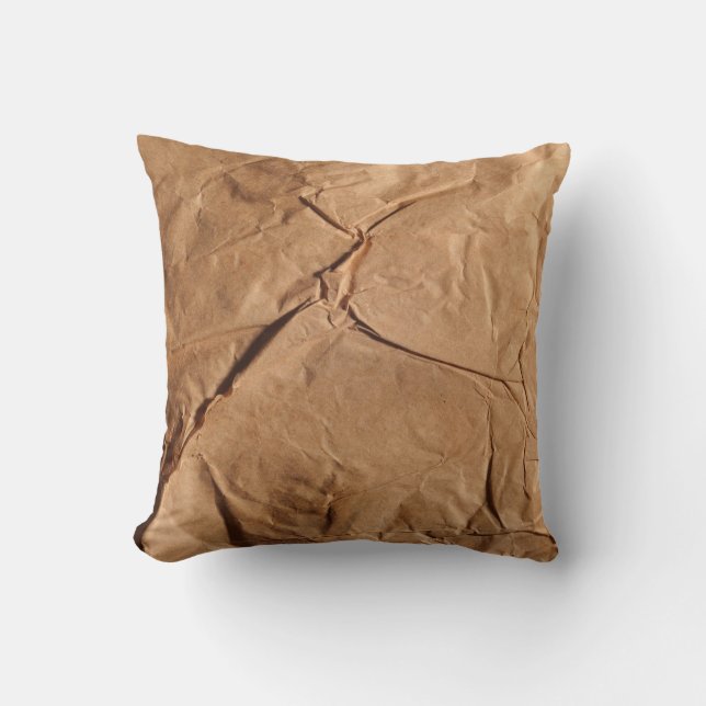 Återvunnen förpackning papper. Struktur. Kudde (Framsida)