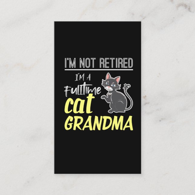 Återvunnen Fullt Kat Grandma Pension Visitkort (Framsida)