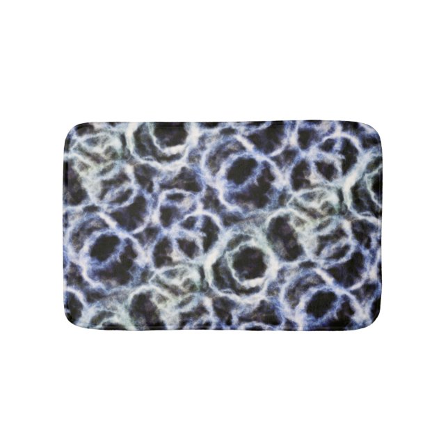 återvunnen indigo shibori : badrumsmatta (Framsidan)