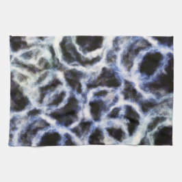 återvunnen indigo shibori : kökshandduk