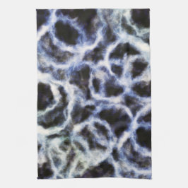 återvunnen indigo shibori : kökshandduk
