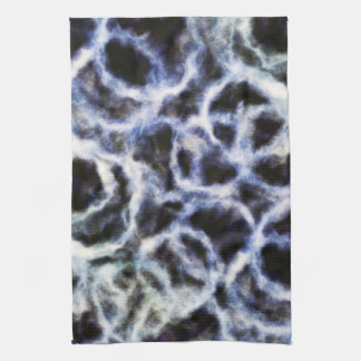 återvunnen indigo shibori : kökshandduk