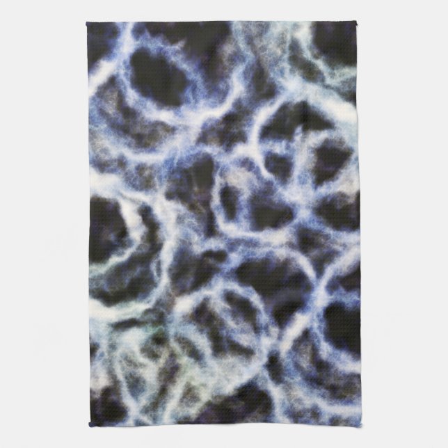 återvunnen indigo shibori : kökshandduk (Vertikal)