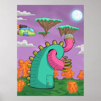 återvunnen konstutskrift poster