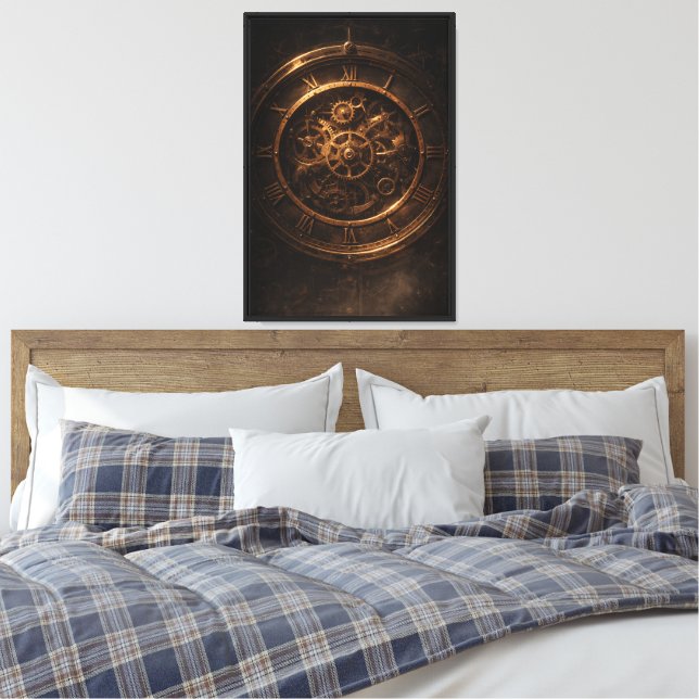 Återvunnen Steampunk Urverkstidsålder Canvastryck (Insitu (sovrum))