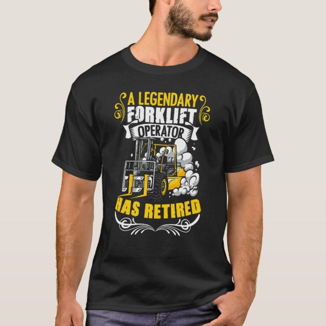 Återvunnet forklift operator Forklift Driver Forkl T Shirt (Framsida)