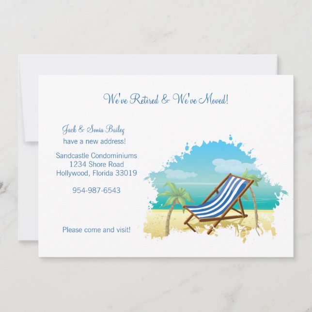 Återvunnet och Flyttat meddelande Inbjudningar (Framsida)