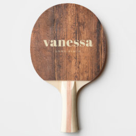 Återvunnet Trä Minimal Modern Klassisk Namn Pingisracket