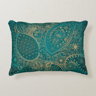 Atetisk turkos accent Pillow Prydnadskudde