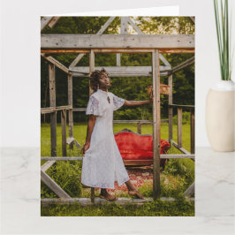 Ätetiska kvinnor porträtt-vikande hälsningskort kort