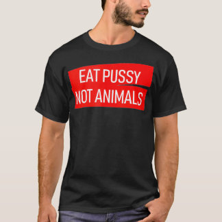 Ätfitta, inte djur vegan älskare t shirt