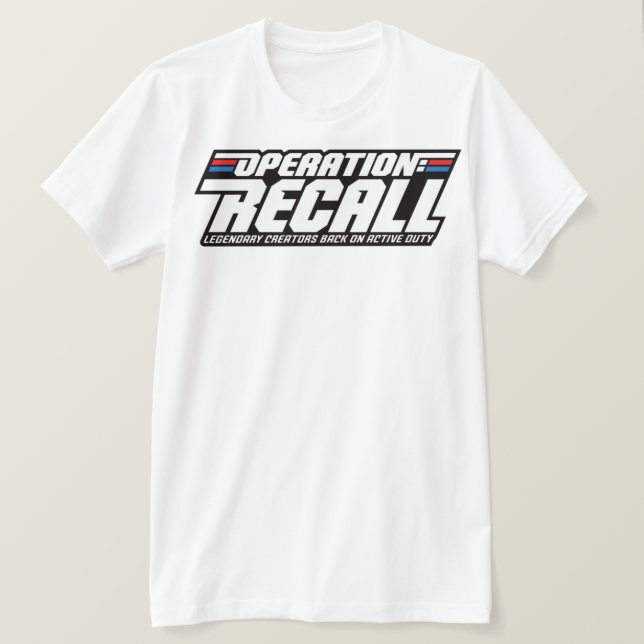 Åtgärd: Återkalla logotypens vita t-shirt (Design framsida)