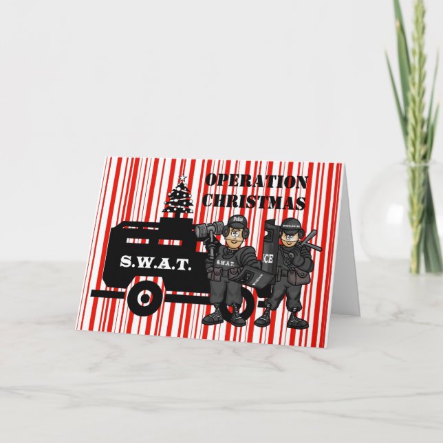 Åtgärd för julklapp för SWAT-teamet Kort (Framsida)