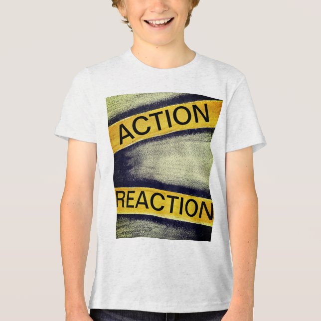 åtgärd/reaktion t shirt (Framsida)