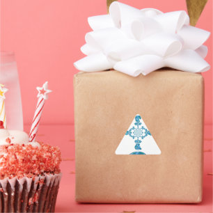 Åtgärd Retro Vintage Hakuna Matata Blue Gift.png Triangelformat Klistermärke