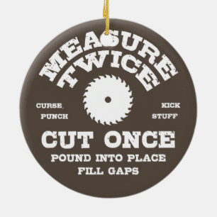 Åtgärd två gånger IV Julgransprydnad Keramik