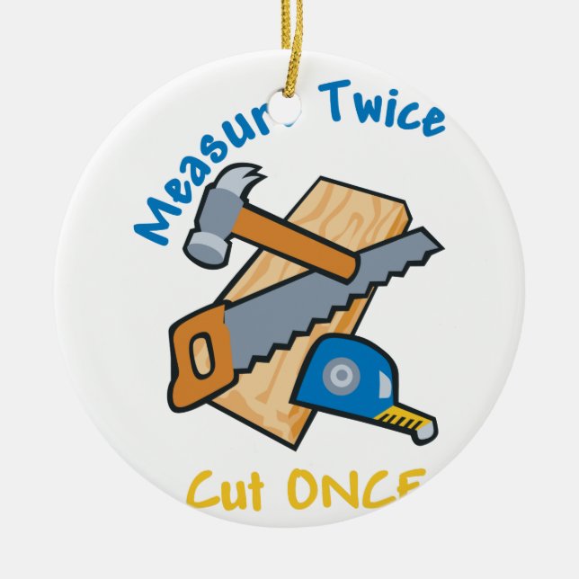 Åtgärd två gånger julgransprydnad keramik (Framsidan)