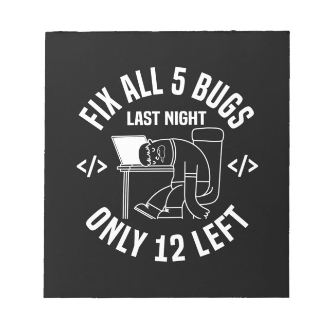 Åtgärda alla 5 Kryp för programmerare Anteckningsblock (Framsida)