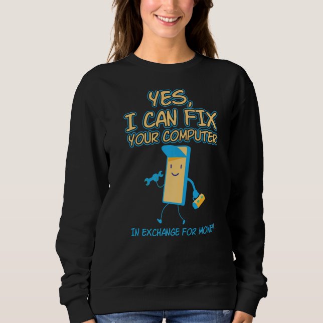 Åtgärda datorer för program för ekonomisk programp t shirt (Framsida)