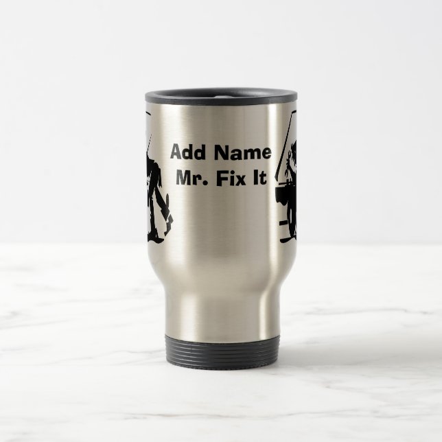 Åtgärda det Mugg, lägg till namn Resemugg (Center)