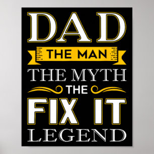 Åtgärda det Pappa som ger Fars dag Handy Man Poster