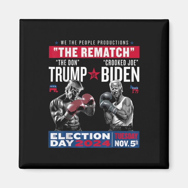 Åtgärda Don och korkade Joe Biden - Pro Trump Magnet (Framsidan)