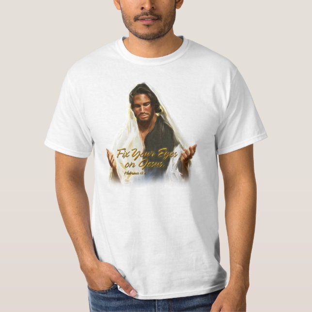 Åtgärda Ögonen på Jesus 2 Tee Shirt (Framsida)