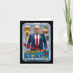 Åtgärdsfil för Trump Satire Överlevt Recession Box Kort