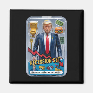 Åtgärdsfil för Trump Satire Överlevt Recession Box Magnet