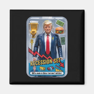 Åtgärdsfil för Trump Satire Överlevt Recession Box Magnet