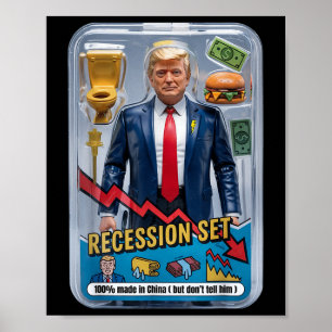 Åtgärdsfil för Trump Satire Överlevt Recession Box Poster