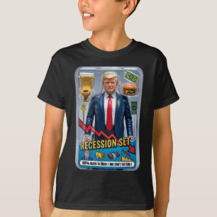Åtgärdsfil för Trump Satire Överlevt Recession Box T Shirt