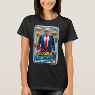 Åtgärdsfil för Trump Satire Överlevt Recession Box T Shirt