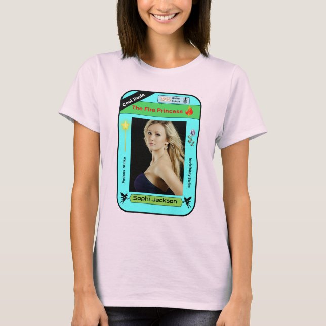 Åtgärdskort för Personlig för coola T Shirt (Framsida)
