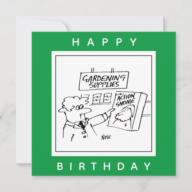 Åtgärdsprogram i Tecknaden Garden Center Kort (Framsida)