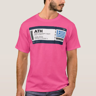 Ath Internationell Airport Boarding Pass Tic T Shirt