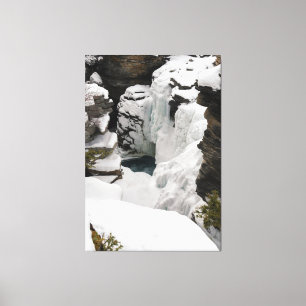 Athabasca Falls, fryst Canvastryck