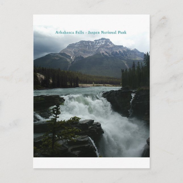 Athabasca Falls Jasper nationalpark Vykort (Framsida)