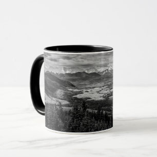 Athabasca Lookout, monokrome Scenery Photography Mugg