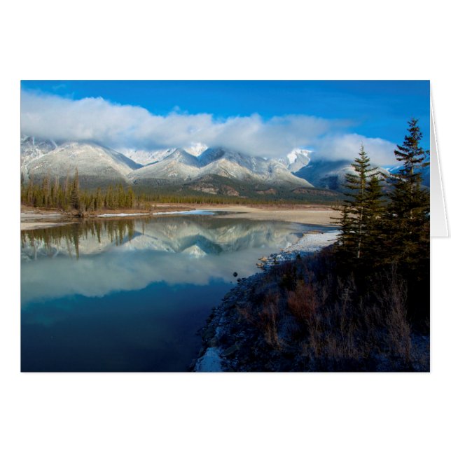 Athabascafloden, Jasper National Park, Alberta Hälsningskort (Framsidan Horizontal)