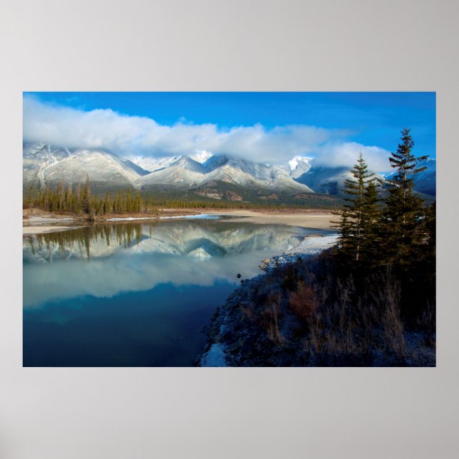 Athabascafloden, Jasper nationalpark, Alberta Poster (Framsidan)