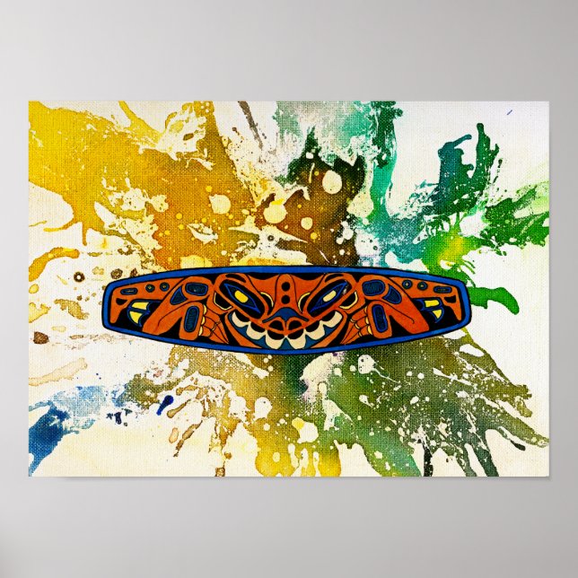 Athabascan Totem av Michael Moffa Poster (Framsidan)