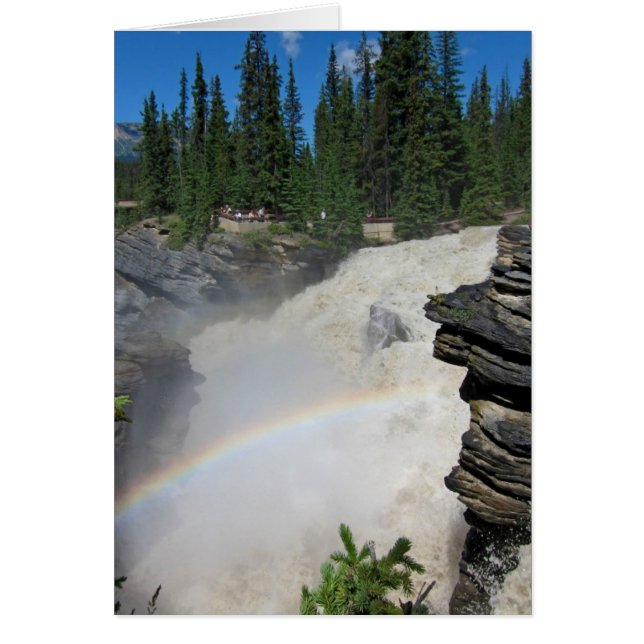 Athabaska Falls i Rockies Hälsningskort (Framsidan)