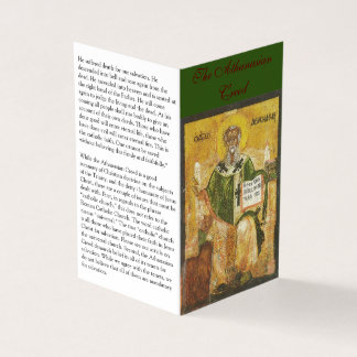 Athanasian Creed - Prayer Card Visitkort