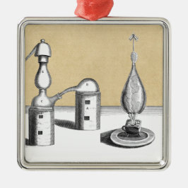 Athanor Alchemy Furnace och Alembic Flask Julgransprydnad Metall