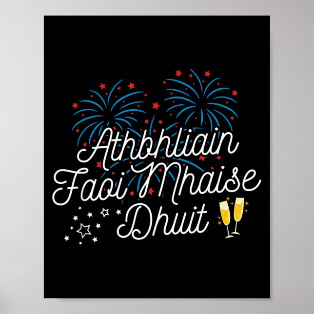 Athbhliain Faoi Mhaise Dhuit Irish New Years  Poster (Framsidan)