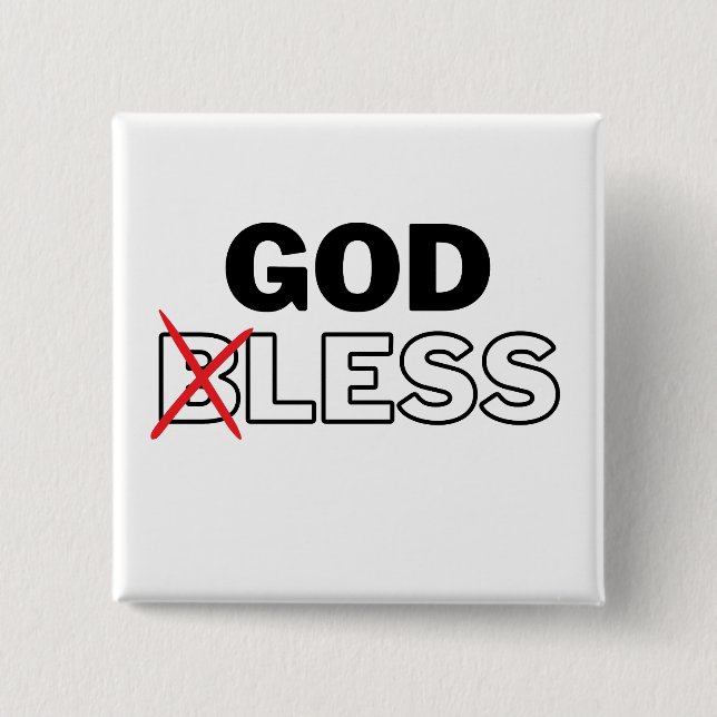 Atheist Anti Religion "Godless" Knapp (Framsida)